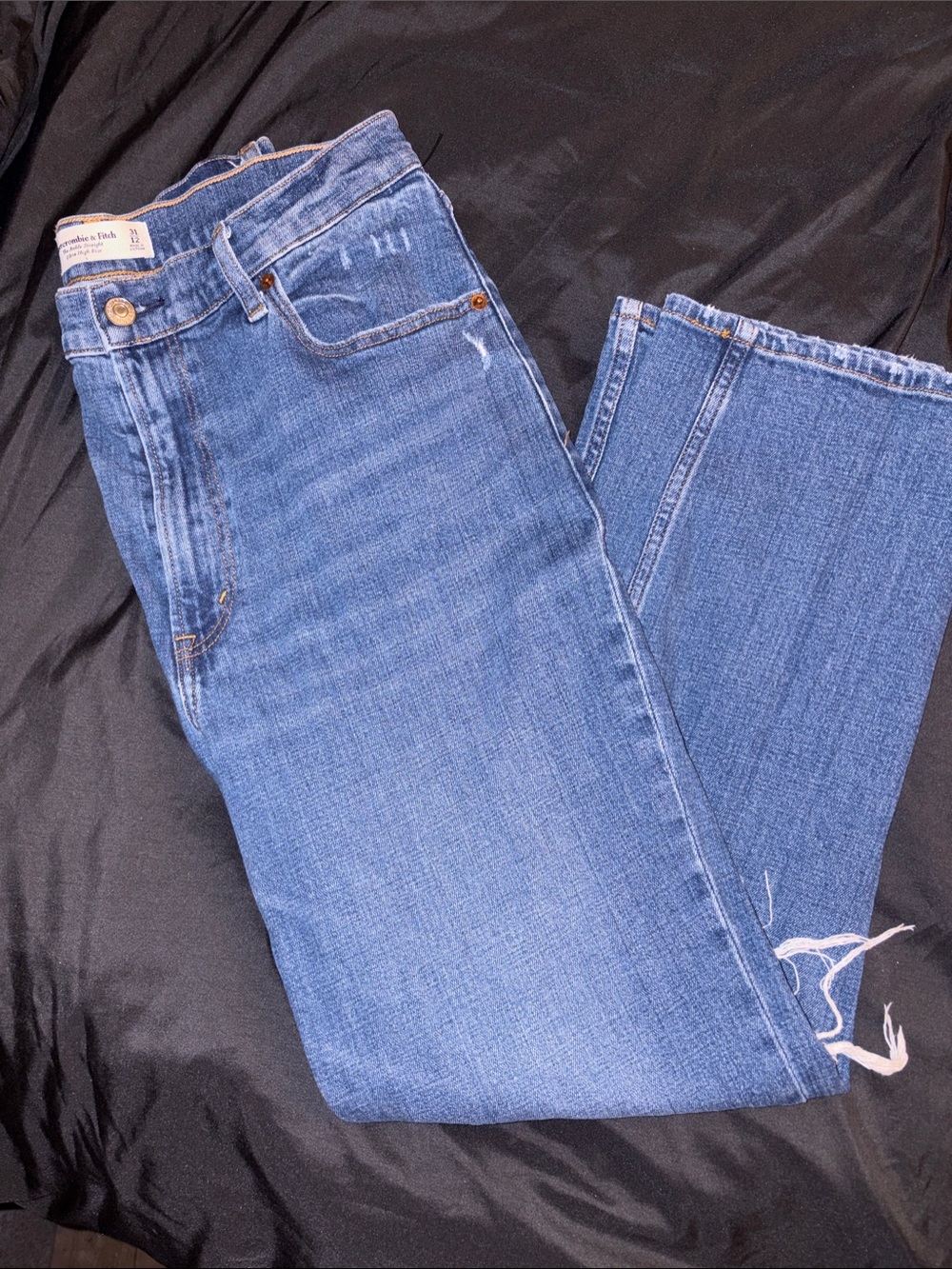 Abercrombie & Fitch Straight-Leg Blue Denim Jeans